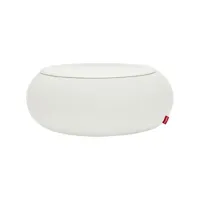 fatboy - table basse dumpty en tissu, pvc couleur blanc 35 x 87.5 cm made in design