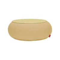 fatboy - table basse dumpty en tissu, pvc couleur jaune 40 x 70 cm made in design