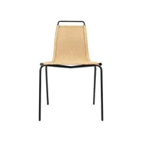 carl hansen & son - chaise poul kjærholm en fibre végétale, corde papier couleur beige 50.5 x 51.5 77 cm designer  made in design