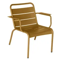 fermob - fauteuil lounge luxembourg en métal, aluminium couleur jaune 72.8 x 71 73.9 cm designer frédéric sofia made in design