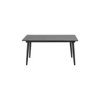 bloomingville - table basse pavone en pierre, métal thermolaqué couleur noir 90 x 60 44 cm made in design