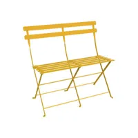 fermob - banquette pliante bistro - jaune - 88 x 46 x 80 cm - designer studio fermob - métal, acier