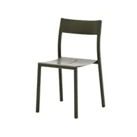 new works - chaise empilable may en métal, acier couleur vert 50 x 48 81 cm designer hannes & fritz made in design