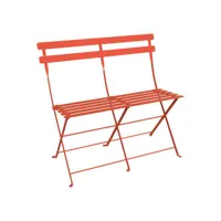 fermob - banquette pliante bistro - orange - 88 x 46 x 80 cm - designer studio fermob - métal, acier
