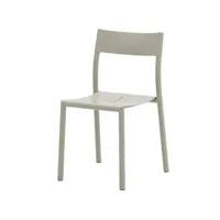 new works - chaise empilable may en métal, acier couleur gris 50 x 48 81 cm designer hannes & fritz made in design