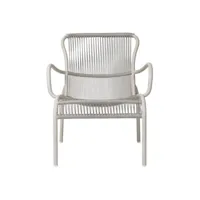 vincent sheppard - fauteuil lounge empilable loop - blanc - 67 x 78 x 79 cm - tissu, corde polypropylène