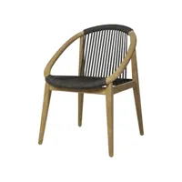 vincent sheppard - fauteuil de repas frida - gris - 61 x 61 x 86 cm - tissu, corde polypropylène