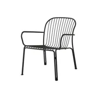 &tradition - fauteuil lounge thorvald noir 72 x 75 76 cm designer space copenhagen métal, acier
