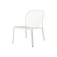&tradition - fauteuil lounge thorvald blanc 60 x 75 76 cm designer space copenhagen métal, acier