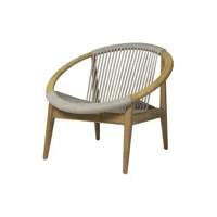 vincent sheppard - fauteuil lounge frida en tissu, corde polypropylène couleur beige 91 x 81 80 cm made in design