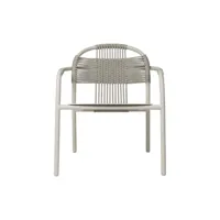 vincent sheppard - fauteuil lounge empilable cleo - beige - 69 x 71 x 77 cm - plastique, corde polypropylène