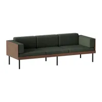 kann design - canapé 3 places ou + cut en tissu, mousse hr couleur vert 230 x 80 72 cm designer meghedi simonian made in design