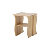 bloomingville - table d'appoint bark bois naturel 38 x 45.5 cm bois, d'hévéa