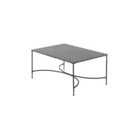 unopiu - table basse toscana en métal, fer galvanisé couleur gris 76 x 56 38 cm made in design