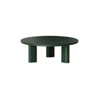 kann design - table basse galta en bois, placage chêne teinté couleur vert 100 x 0.1 36 cm designer cluzel / pluchon made in design