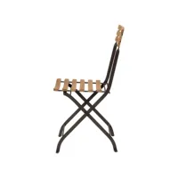 ethimo - chaise pliante laren en bois, teck naturel fsc couleur bois 45 x 50 85 cm designer design studio made in