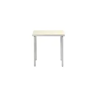 valerie objects - table carrée alu en métal, aluminium couleur beige 75 x 74 cm designer muller van severen made in design