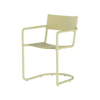 nine - fauteuil de repas empilable sine - jaune - 57.7 x 53.5 x 79.9 cm - designer note design studio - métal, acier inoxydable