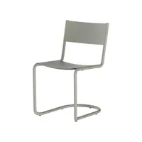 nine - chaise empilable sine en métal, acier inoxydable couleur gris 57.4 x 45.5 79.9 cm designer note design studio made in