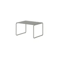 nine - table basse sine en métal, acier inoxydable couleur gris 50 x 62.8 38.3 cm designer note design studio made in