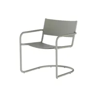 nine - fauteuil lounge empilable sine en métal, acier inoxydable couleur gris 69.6 x 64.5 74.5 cm designer note design studio made in