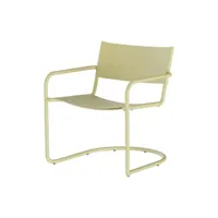 nine - fauteuil lounge empilable sine en métal, acier inoxydable couleur jaune 69.6 x 64.5 74.5 cm designer note design studio made in