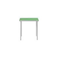 valerie objects - table carrée alu en métal, aluminium couleur vert 75 x 74 cm designer muller van severen made in design