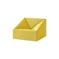 ames - fauteuil rembourré coco en tissu, tissu acrylique outdoor couleur jaune 70 x 46 cm designer mut design made in