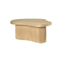 ferm living - table basse isola en fibre végétale, rotin couleur bois naturel 40 x 100 70 cm made in design