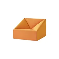 ames - fauteuil rembourré coco en tissu, tissu acrylique outdoor couleur orange 70 x 46 cm designer mut design made in