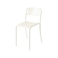 tolix - chaise empilable patio - blanc - 47.5 x 36 x 77 cm - designer studio pauline deltour - métal, acier inoxydable