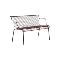 magis - banc empilable south - rouge - 120 x 68 x 77 cm - designer konstantin grcic - métal, acier