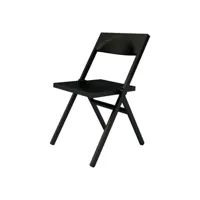 alessi - chaise empilable piana - noir - 52 x 46 x 90 cm - designer david chipperfield - plastique, polypropylène chargé de fibre de verre