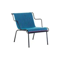 magis - fauteuil lounge empilable south - bleu - 68 x 81 x 70 cm - designer konstantin grcic - métal, polyoléfine