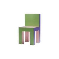 stamuli - chaise enfant tagada en bois, stratifié hpl couleur multicolore 25 x 27 46 cm designer stamuli made in design