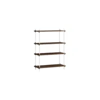 moebe - etagère shelving system en bois, mdf placage chêne couleur marron 86 x 35 115 cm made in design