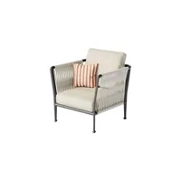 unopiu - fauteuil rembourré treble - blanc - 86 x 81 x 76 cm - tissu, tissu outdoor