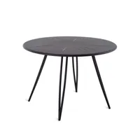 unopiu - table ronde ariete en métal, fer couleur métal 109.7 x 77 cm designer adam tihany made in design