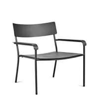 serax - fauteuil empilable august en métal, aluminium thermolaqué couleur noir 64 x 69.1 70 cm designer vincent van duysen made in design