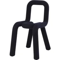 moustache - chaise rembourrée bold - bleu - 75.6 x 39 x 77.5 cm - designer big game - tissu, mousse polyuréthane