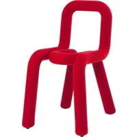 moustache - chaise rembourrée bold en tissu, mousse polyuréthane couleur rouge 75.6 x 39 77.5 cm designer big game made in design