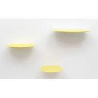 moustache - etagère isola en céramique, céramique émaillée couleur jaune 16.5 x 30 1.7 cm designer studio brichetziegler made in design