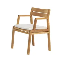 ethimo - fauteuil costes en bois, teck naturel fsc couleur bois 57 x 68.68 85 cm designer design studio made in