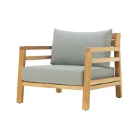 ethimo - fauteuil lounge costes en bois, teck naturel fsc couleur bois 83 x 86.54 70 cm designer design studio made in