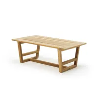 ethimo - table basse costes en bois, teck naturel fsc couleur bois 70.74 x 38 cm designer design studio made in