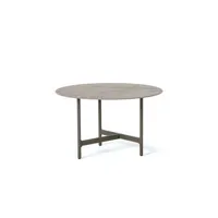 ethimo - table basse calipso en céramique, aluminium couleur blanc 41.6 x 33 cm designer ilaria marelli made in design