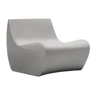 mdf italia - fauteuil bas sign en plastique, polyéthylène couleur gris 72 x 93.22 62 cm designer piergiorgio cazzaniga made in design