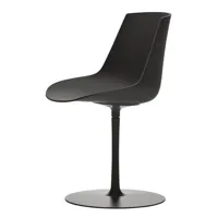 mdf italia - chaise pivotante chaises et fauteuils flow en plastique, aluminium époxy couleur gris 53 x 78.94 80.5 cm designer jean-marie massaud made in design