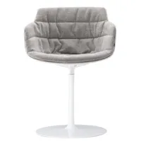 mdf italia - fauteuil rembourré chaises et fauteuils flow - gris - 75.6 x 55.6 x 77.4 cm - designer jean-marie massaud - tissu