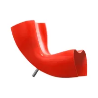 cappellini - fauteuil felt chair - rouge - 106.62 x 106.62 x 106.62 cm - designer marc newson - matériau composite, aluminium